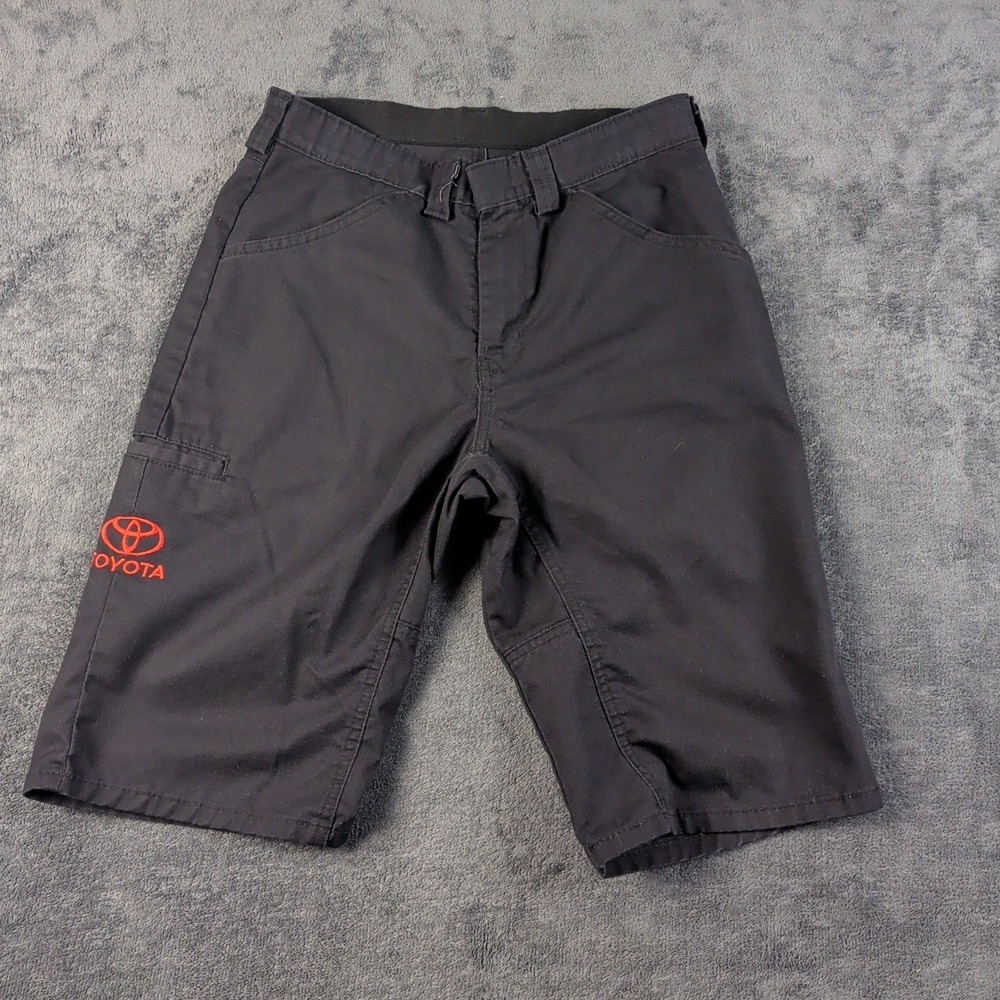 Red Kap Men's Black Work Shorts Size W30 L13 Toyota Logo